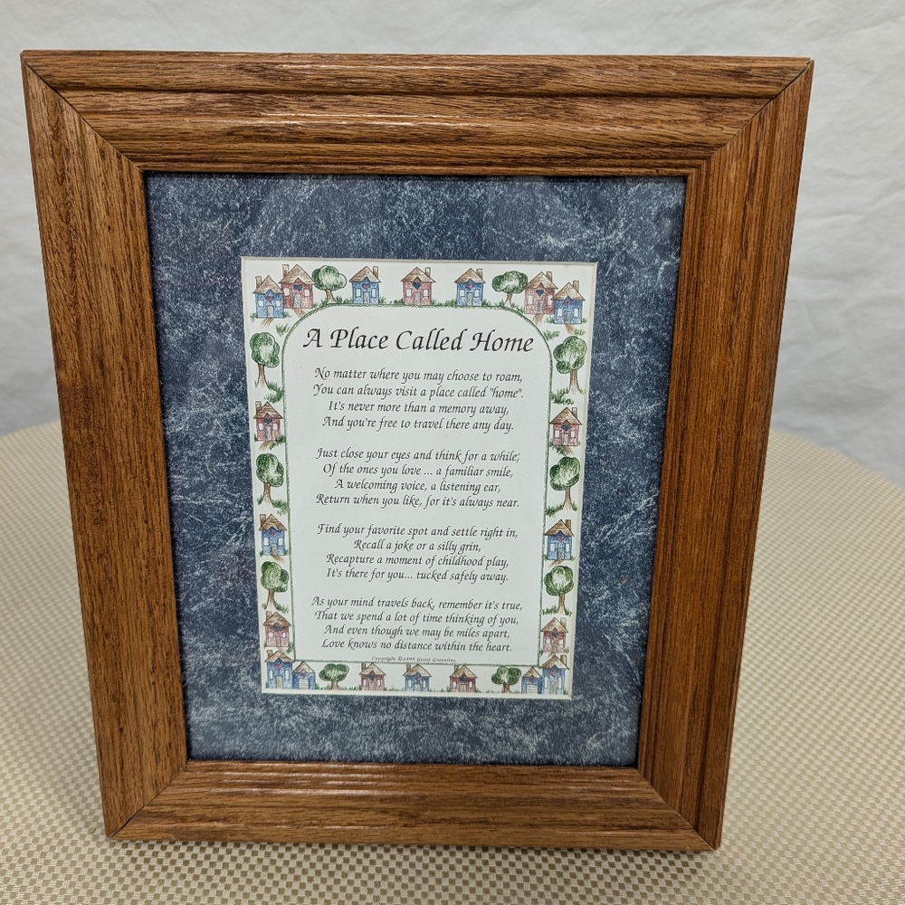 A Place Called Home Solid wood Photo frame glass covered